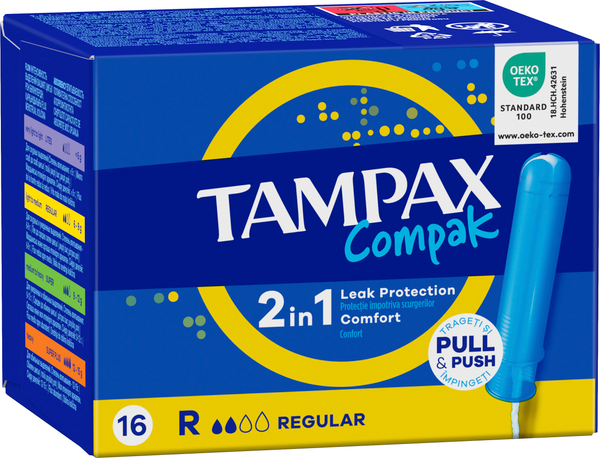 Изображение товара Тампоны гигиенические Tampax Compak Regular Duo (16шт)