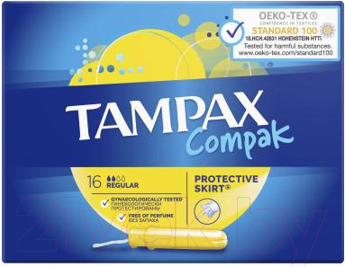 Изображение товара Тампоны гигиенические Tampax Compak Regular Duo (16шт)
