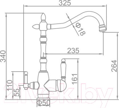 Изображение товара Смеситель Ledeme L4555-3