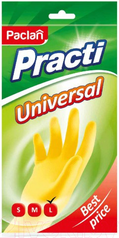 Изображение товара Перчатки хозяйственные Paclan Practi Universal (L, желтый)