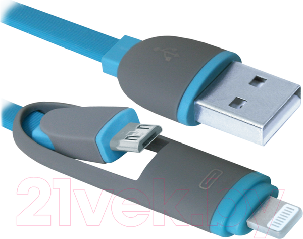 Изображение товара Кабель Defender USB10-03BP / 87487 (синий)