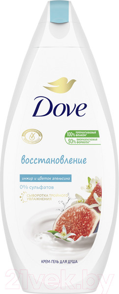 Изображение товара Гель для душа Dove Инжир и лепестки апельсина (250мл)