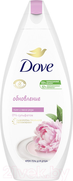 Изображение товара Гель для душа Dove Сливочная ваниль и пион (250мл)