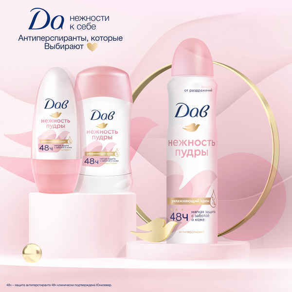 Изображение товара Антиперспирант-спрей Dove Нежность пудры (150мл)
