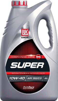 Изображение товара Моторное масло Лукойл Супер 10W40 SG/CD / 19192 (4л)