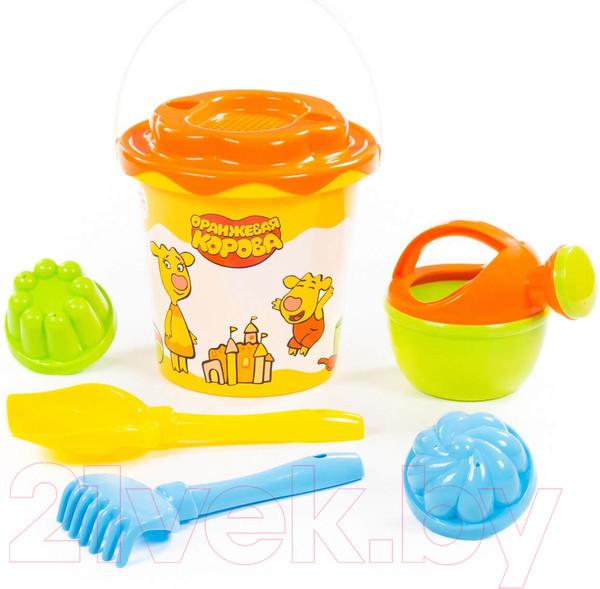 Изображение товара Набор игрушек для песочницы Полесье Оранжевая корова №5 / 83197