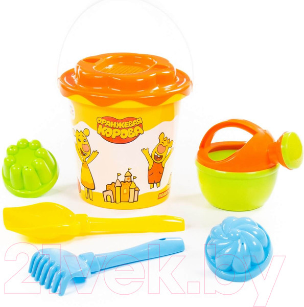 Изображение товара Набор игрушек для песочницы Полесье Оранжевая корова №5 / 83197