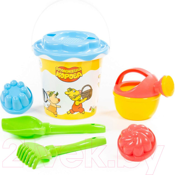 Изображение товара Набор игрушек для песочницы Полесье Оранжевая корова №5 / 83197