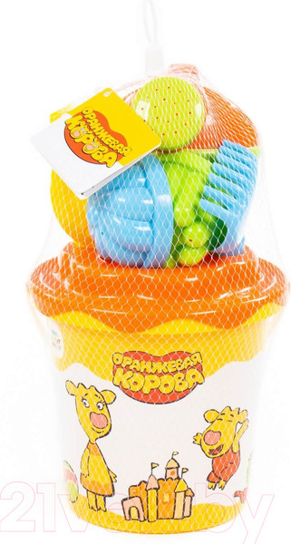 Изображение товара Набор игрушек для песочницы Полесье Оранжевая корова №5 / 83197