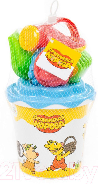 Изображение товара Набор игрушек для песочницы Полесье Оранжевая корова №5 / 83197