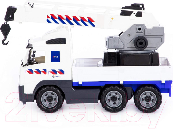 Изображение товара Кран игрушечный Полесье Полицейский с поворотной платформой / 77318