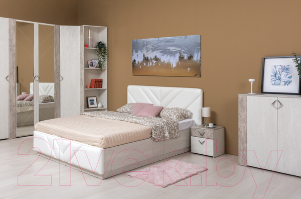 Изображение товара Тумба Mobi Амели 13.107 (шелковый камень К349 RT/бетон чикаго беж LS 00 953)