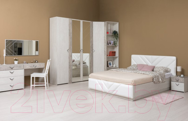 Изображение товара Прикроватная тумба Mobi Амели 13.78 (шелковый камень К349 RT/бетон чикаго беж LS 00 953)