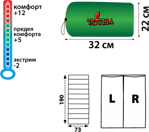 Изображение товара Спальный мешок Totem Ember / TTS-003