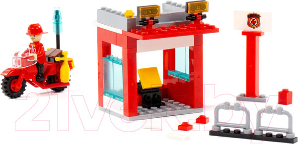 Изображение товара Конструктор Полесье Классик Пожарная служба-1.8 / 80943 (86эл)