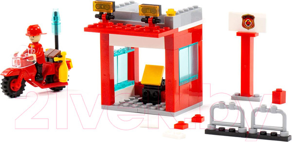 Изображение товара Конструктор Полесье Классик Пожарная служба-1.8 / 80943 (86эл)