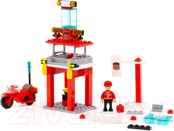 Изображение товара Конструктор Полесье Классик Пожарная служба-1.8 / 80943 (86эл)