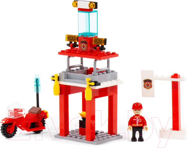 Изображение товара Конструктор Полесье Классик Пожарная служба-1.8 / 80943 (86эл)