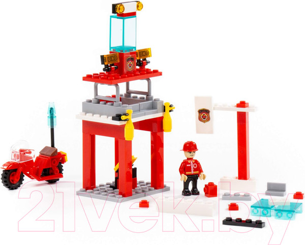 Изображение товара Конструктор Полесье Классик Пожарная служба-1.8 / 80943 (86эл)