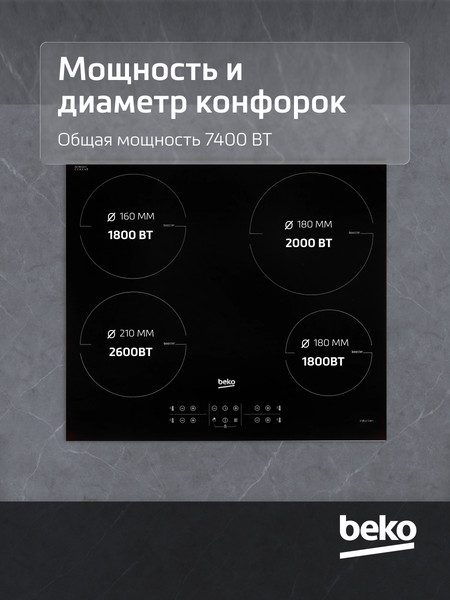 Изображение товара Индукционная варочная панель Beko HII 64200 MT