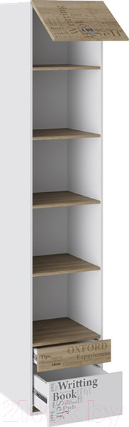 Изображение товара Стеллаж ТриЯ Оксфорд ТД-139.07.20 (ривьера/белый с рисунком)