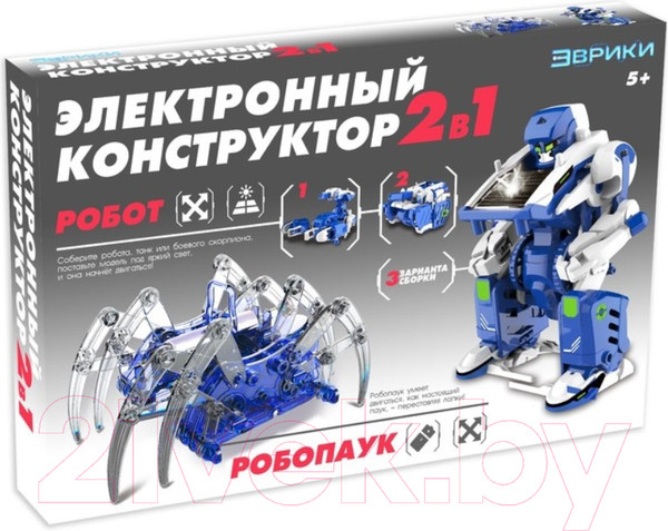 Изображение товара Конструктор электромеханический Эврики Роботехника 2 в 1 / 4605606