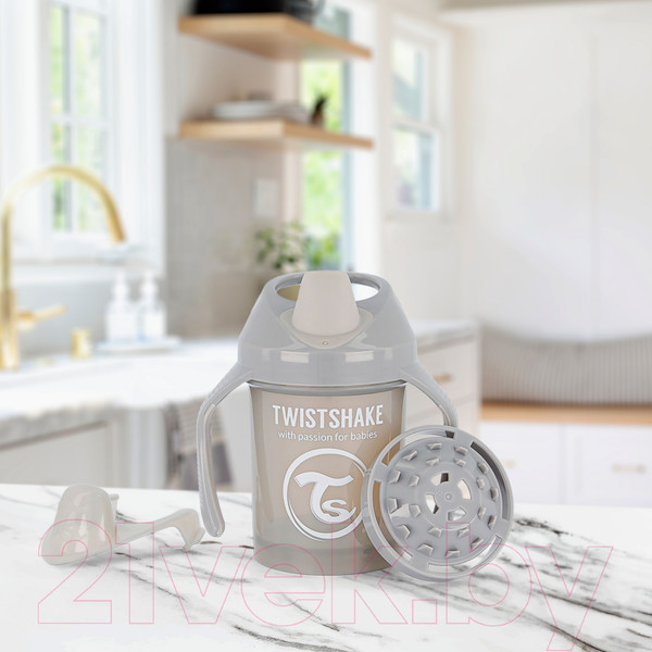 Изображение товара Поильник Twistshake Mini Cup / 78272 (230мл, пастельный серый)