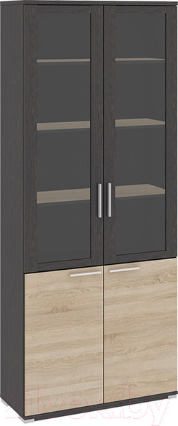 Изображение товара Шкаф с витриной ТриЯ Успех-2 ПМ-184.17 (венге цаво/дуб сонома)