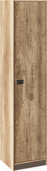 Изображение товара Шкаф-пенал ТриЯ Пилигрим ТД-276.07.21 (дуб каньон светлый/серый)