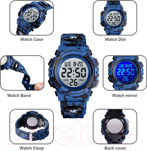 Изображение товара Часы наручные детские Skmei 1548 (зеленый камуфляж)