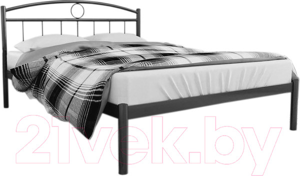 Изображение товара Односпальная кровать Князев Мебель Люмия ЛЯ.90.200.Ч (черный муар)