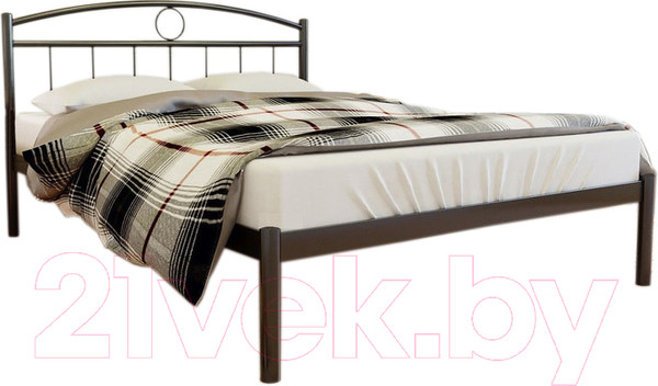 Изображение товара Односпальная кровать Князев Мебель Люмия ЛЯ.90.200.К (коричневый муар)