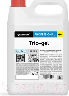 Изображение товара Универсальное чистящее средство Pro-Brite Trio-Gel отбеливающее с хлором (5л)