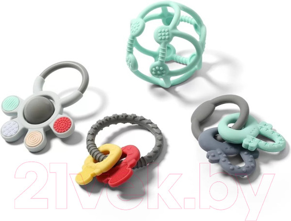 Изображение товара Прорезыватель для зубов BabyOno Ortho 0м+ / 489/01 (бирюзовый)
