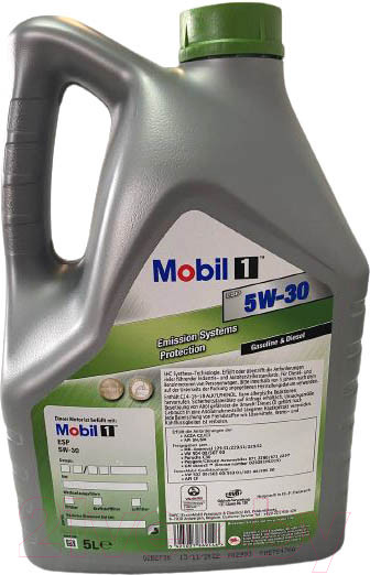 Изображение товара Моторное масло Mobil 1 ESP 5W30 / 155145 (5л)