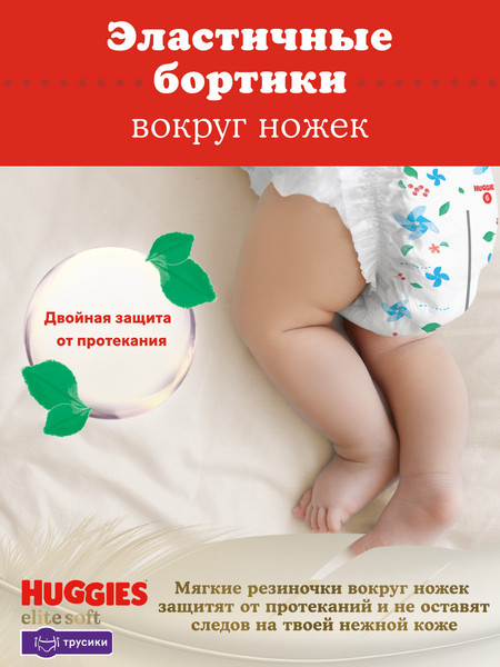 Изображение товара Подгузники-трусики детские Huggies Elite Soft Giga 3 (72шт)