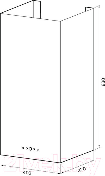 Изображение товара Вытяжка коробчатая Krona Dita R 400 PB / 00026704 (нержавеющая сталь)