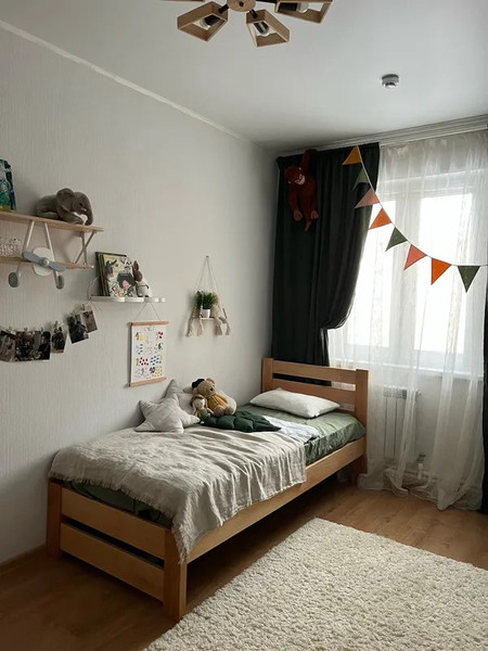 Изображение товара Односпальная кровать БАМА Массив Палермо 90x200 ольха (натуральный)