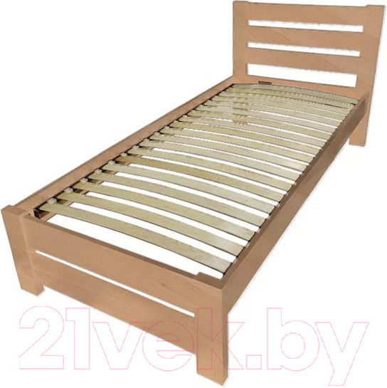 Изображение товара Односпальная кровать БАМА Массив Палермо 90x200 ольха (натуральный)