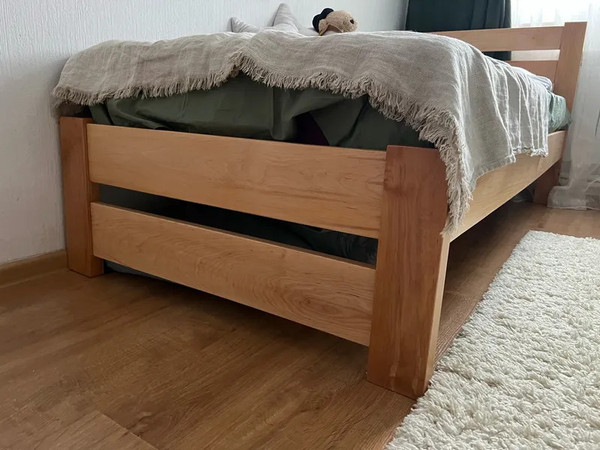 Изображение товара Односпальная кровать БАМА Массив Палермо 90x200 ольха (натуральный)