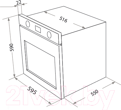 Изображение товара Электрический духовой шкаф HOMSair OEF657S