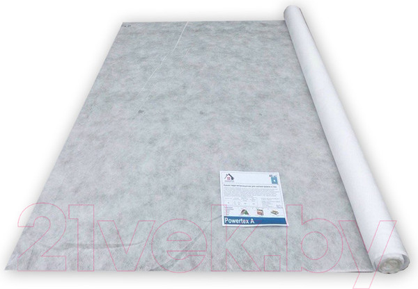 Изображение товара Гидроизоляционная пленка Powertex Ветрозащитная А. Для скатной кровли и стен (40м.кв)
