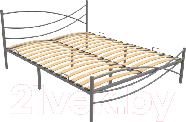 Изображение товара Односпальная кровать Князев Мебель Калифорния КЯ.90.200.С (серый муар)