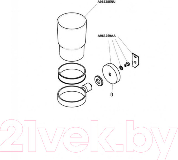 Изображение товара Стакан для зубной щетки и пасты Ideal Standard Iom A9120AA
