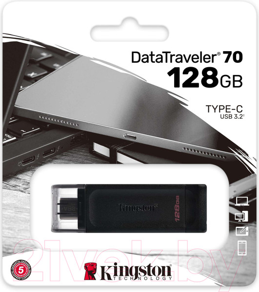 Изображение товара USB flash накопитель Kingston DataTraveler 70 128GB (DT70/128GB)