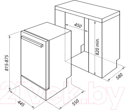 Изображение товара Посудомоечная машина HOMSair DW47M