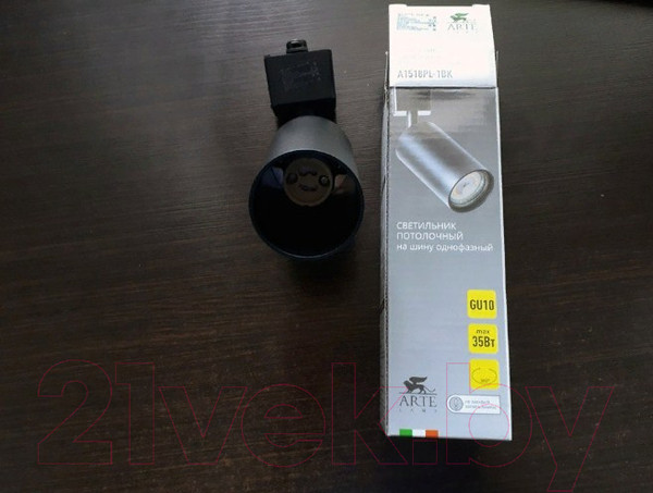 Изображение товара Трековый светильник Arte Lamp Ridge Track A1518PL-1BK