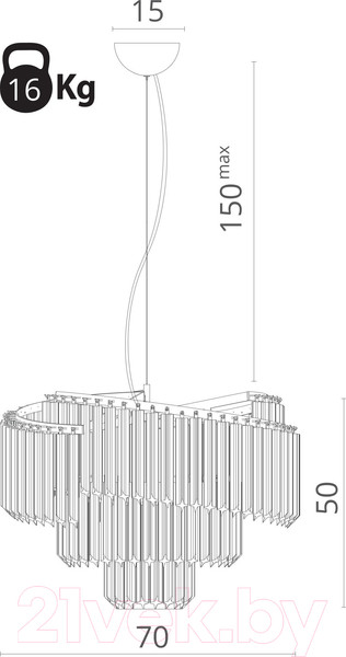 Изображение товара Люстра Divinare Frizzante 1681/01 LM-7