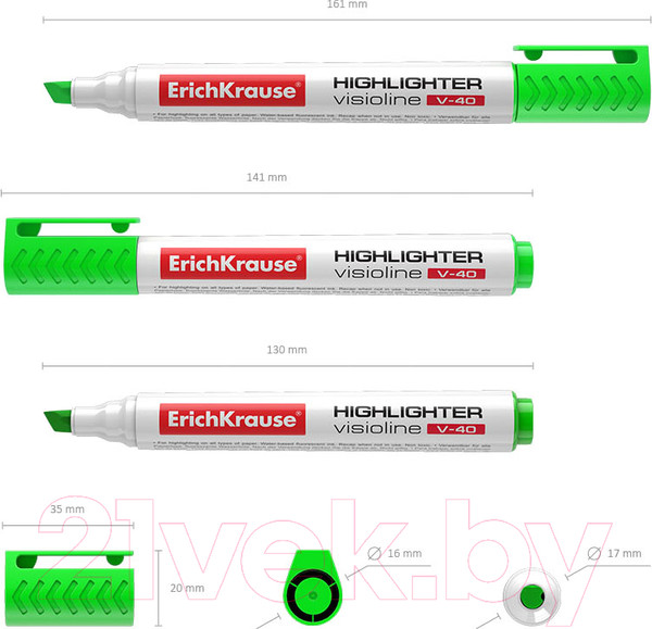 Изображение товара Текстовыделитель Erich Krause Visioline V-40 / 30975