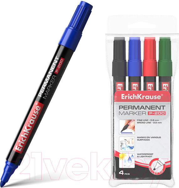 Изображение товара Набор маркеров Erich Krause P-200 / 11606